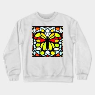 Stained Glass Butterfly Crewneck Sweatshirt